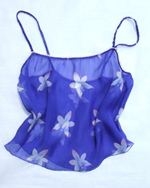 medium blue orchid silk chiffon cami top