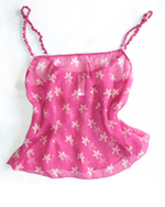 small pink orchid silk chiffon cami top