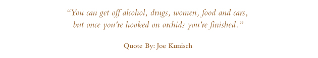 joe kunisch quote on orchids